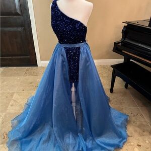 Ocean Blue Sequin Gown